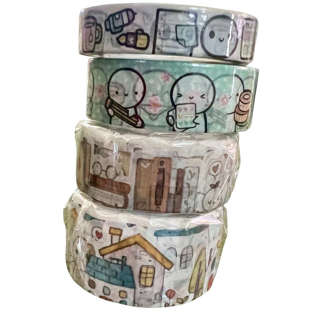 The Coffee Monsterz Co. TCMC Bundle Lot of 4 NEW Washi Tapes - Picture 4 of 4